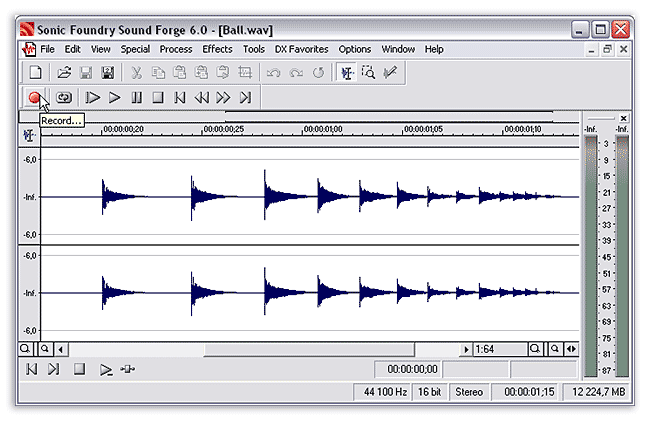 Дипломная работа: Редактирование звука в программе Sound Forge